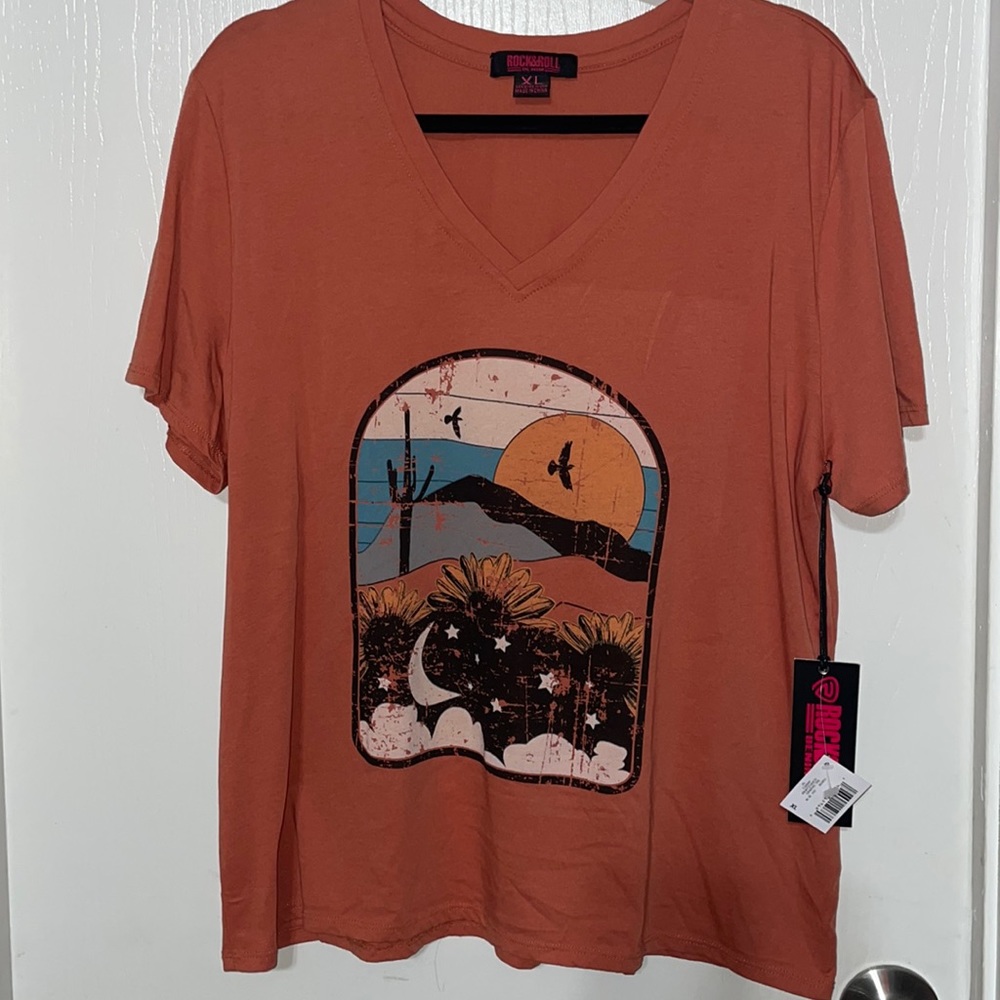 Nice xl blouse color orange